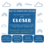 Due to Hurricane Helene