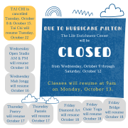 Due to Hurricane Milton